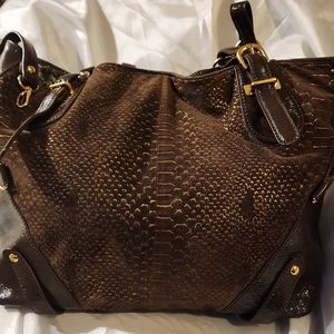 Adrienne Vittadini Reptile Skin Print Purse
